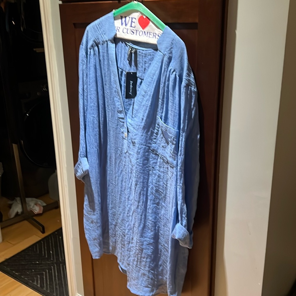 Blue gauze swimsuit cover-up New with tags